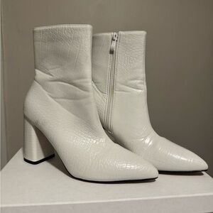 NastyGal White Heeled Booties